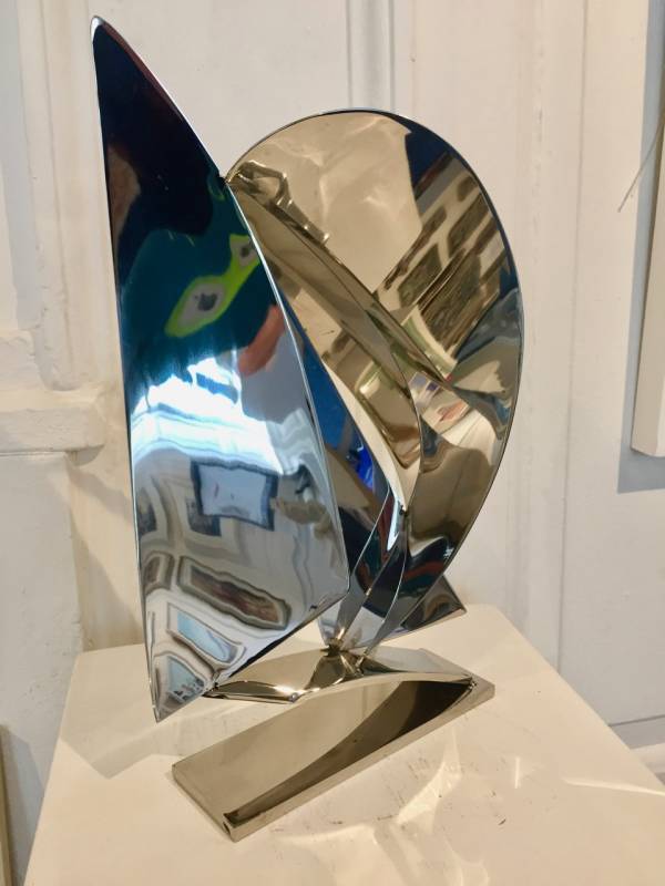- a , metal Sculpture by John Mellows, measuring 37 x 20 cm (H x W) £325